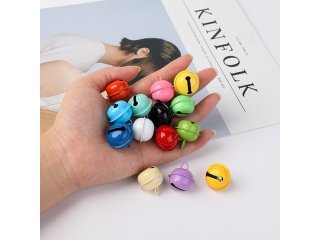 50Pcs Round Jingle Bells Beads Pendants Craft 25mm Mixed (image for) 50Pcs Round Jingle Bells Beads Pendants Craft 25mm Mixed