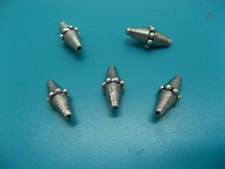 100 Antique Silver Bicone Beads Spacer Finding
