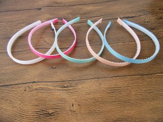 20Pcs Hair Band Headband with Teeth 10mm Wide Mixed Color