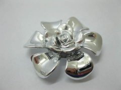 (image for) 20Pcs Silver Plated Rose Hairclip Jewelry Finding Beads