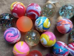 (image for) 50Pcs New Various Design Rubber Bouncing Balls 45mm