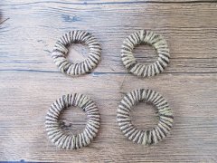 (image for) 20Pcs Hemp Knitted Donut Necklace Jewelry Pendants Charms
