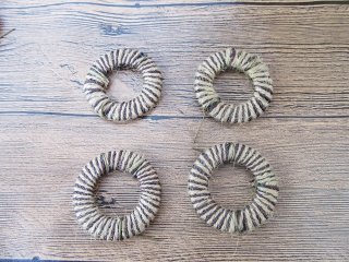 20Pcs Hemp Knitted Donut Necklace Jewelry Pendants Charms