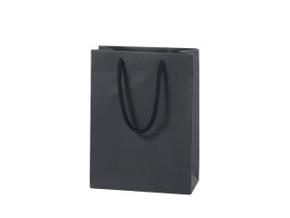 10Pcs Thick Black Kraft Paper Gift Carry Shopping Bag 19.2x16x8