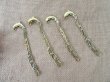 10Pcs Golden Color Dolphin Carved Hook Metal Bookmarks
