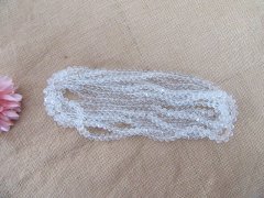 (image for) 7Strand x 70Pcs Clear Rondelle Faceted Crystal Beads 10mm