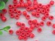 1100 New Plastic Red Barrel Pony Beads 6x8mm