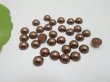 2500Pcs 8mm Coffee Semi-Circle Simulated Pearl Bead Flatback (image for) 2500Pcs 8mm Coffee Semi-Circle Simulated Pearl Bead Flatback