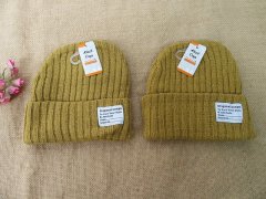 (image for) 6Pcs Yellow Bonnet Hat Warm Beanie Hat Winter Warm Cap