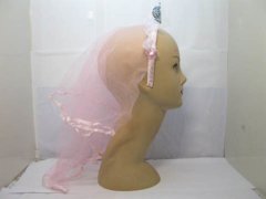 (image for) 1X New Tiara Hair Band with Gauze for Girl