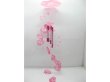(image for) 5X Pink Double Heart Wind Chime with 4 Aluminum Pipes