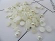 1000Pcs Ivory 8mm Semi Simulated Pearl Bead Flatback (image for) 1000Pcs Ivory 8mm Semi Simulated Pearl Bead Flatback