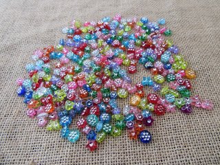 3Sheets X 50Grams Transparent Colorful Edcational Beads Assorted