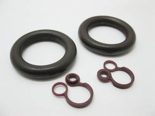 20 Coffee Wooden Timber Curtain Ring for Curtain Rod 36mm Dia.