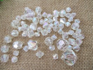 450Gram AB Color Clear Bicone Beads Faceted Round Loose Beads