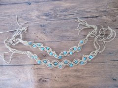 (image for) 9Pcs Handmade Knitted Unfinished Necklace with Blue Turquoise Be