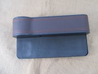 1Pc Brown Car Seat Gap Organizer Storage Box Side Pocket