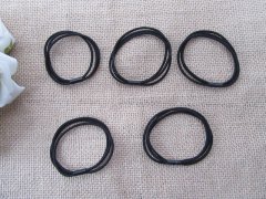 (image for) 1Pc Simple Black Elastic Hair Bands 3 Strand 6cm Dia.
