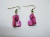 60pairs Deep Pink Irregular Sea Shell Earrings