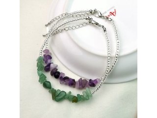 2Packs x 3Pcs Natural Stone Crystal Charm Bracelet Mixed (image for) 2Packs x 3Pcs Natural Stone Crystal Charm Bracelet Mixed
