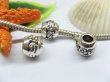 (image for) 20pcs Tibetan Silver Carved Flower Barrel Beads European Design