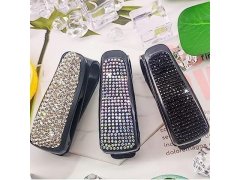 (image for) 6Pcs Rhinestone Sun Visor Mount Sunglasses Clip Holder Car Decor