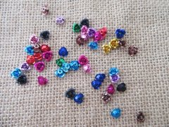 1100pcs Aluminium Craft Rose Flower Beads Findings 7mm 1100pcs Aluminium Craft Rose Flower Beads Findings 7mm