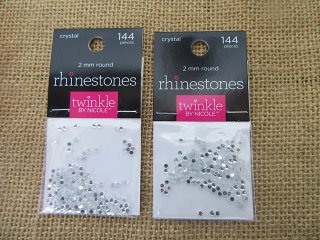 60Sheets x 144Pcs Clear Flatback Acrylic Gemstones Rhinestones 2