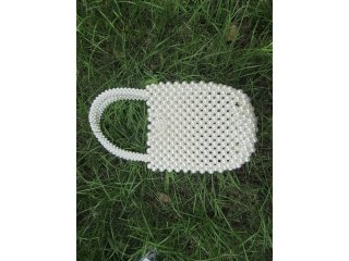 1Pc New Handmade Elegant Pearl Beaded Handbag Purse Pouch (image for) 1Pc New Handmade Elegant Pearl Beaded Handbag Purse Pouch