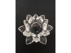 (image for) 1X Stunning Clear Crystal Lotus Flower Art Deco 10x5.2x4.5cm