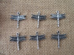 (image for) 100Pcs New Dragonfly Beads Charms Pendants Jewellery Findings