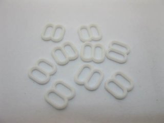 500Pcs White Garter & Bra Strap Sliders 6mm