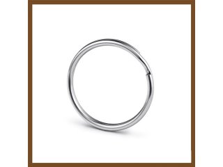 100 Nickel Plated Flat Split Ring Split Key Rings 38mm