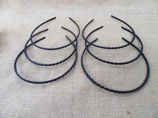 20Pcs Black Twisted Design Headbands Hair Band Hair Loop 4mm