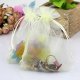 100 Ivory Drawstring Jewelry Gift Pouches 21.5x16cm