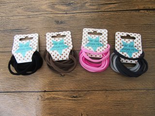 1Sheet X 7Pcs Elastic Hair Bands Hair Ties Mixed Color (image for) 1Sheet X 7Pcs Elastic Hair Bands Hair Ties Mixed Color