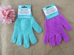 (image for) 12Pcs Full Finger Exfoliating Body Bath Gloves Scrubber Gloves