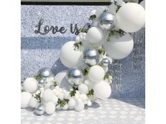 (image for) 1Set 125Pcs White Balloon Garland Arch Kit Wedding Party Baby
