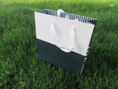 (image for) 12Pcs Dark Green & White Gift Shopping Bags 22x22x8cm