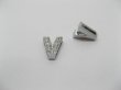10 Fashion Rhinestone Letter "V" Beads Collar Charms (image for) 10 Fashion Rhinestone Letter "V" Beads Collar Charms