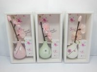 1Set Ceramic Bottle Reed Diffuser Home Fragrance Peach Blossom D