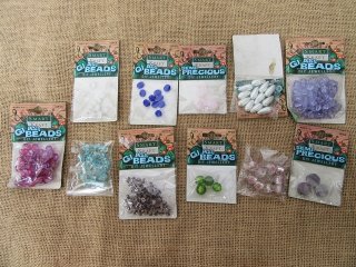 12Pkts Glass Beads Assorted Retail Package