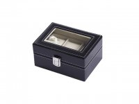 1Pc Black Watch Storage 3 Compartment Display Case