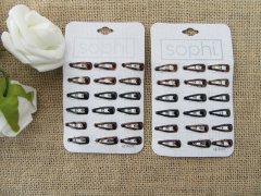 (image for) 1Sheet x 18Pcs Mini Hairpin BB Snap Hair Clip Single Hairclip