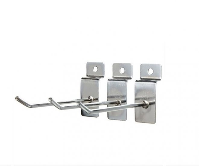 50 Metal Slatwall Grid Peg Hooks 18cm Size Wholesale - Click Image to Close