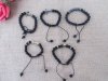 12Pcs Black Gemstone Beaded Drawstring Bracelets Assorted 12Pcs Black Gemstone Beaded Drawstring Bracelets Assorted