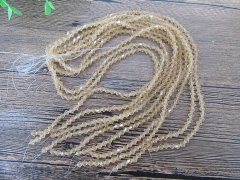 10Strand x 61Pcs Yellow Faceted Bicone Crystal Glass Beads 5mm