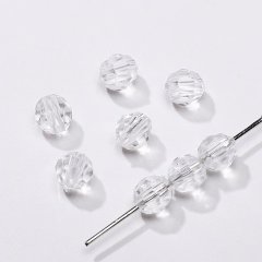 (image for) 1080Pcs (210g) Clear Faceted Beads 8mm for Handmade Jewelry Accessories