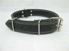 4Pcs Black Leatherette Dog Collar 3cm Wide 4Pcs Black Leatherette Dog Collar 3cm Wide