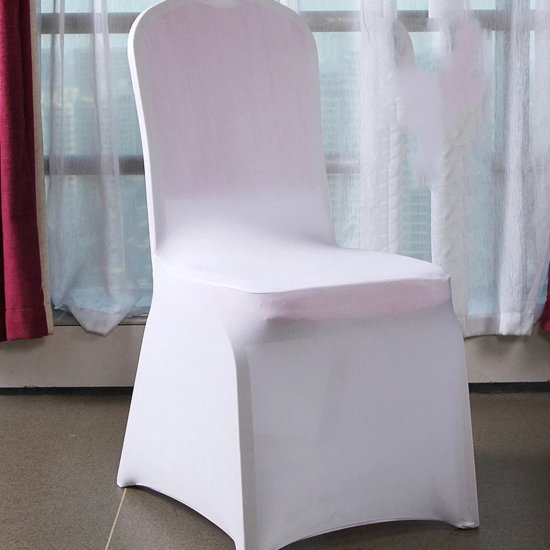 5X White Spandex Chair Cover Strech Cover for Wedding Party - Click Image to Close